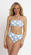 Georgia Triple Way Bandeau Top - Blue Floral