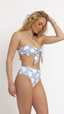 Georgia Triple Way Bandeau Top - Blue Floral