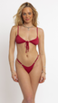 Molly Ruched Bikini Top - Wine