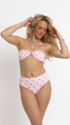 Georgia Triple Way Bandeau Top - Strawberry